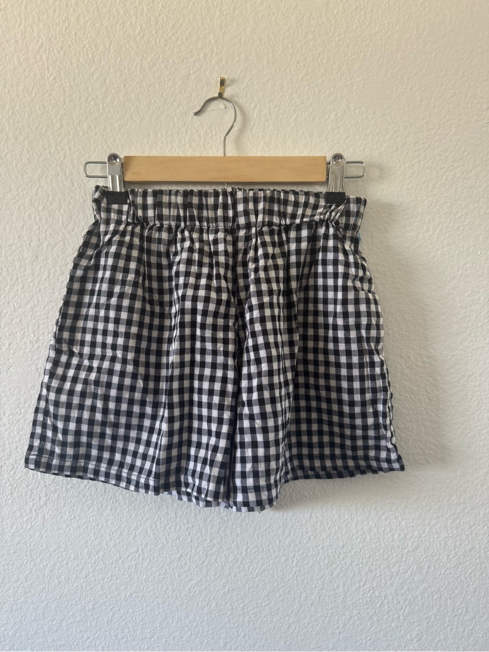 Posse Black and White Gingham Shorts